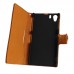 Sony Xperia Z1 Ultra L39H - Top Quality Genuine Leather Flip Wallet Protective Cover Case
